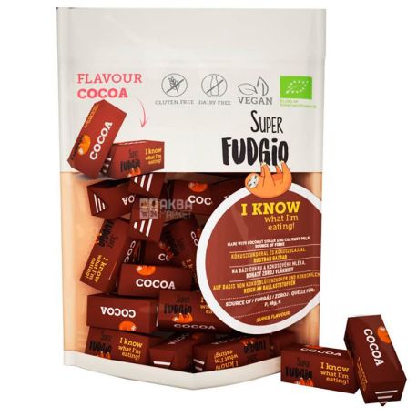 Super Fudgio, Супер Фаджио, 150 г, Конфеты с какао, органические