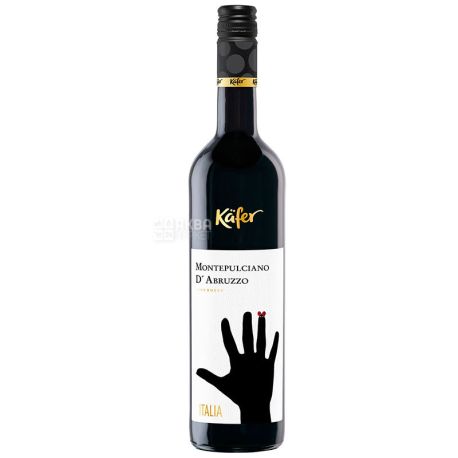 Kafer Montepulciano d`Abruzzo, Вино червоне, сухе, 0,75 л