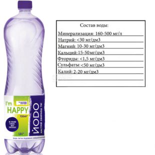 Йодо, 1,5 л, Вода минеральная газированная, ПЭТ
