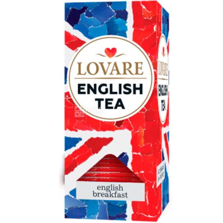 Lovare English Breakfast, Black Tea, 24 Packet x 2 g
