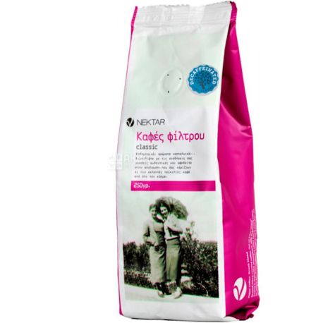 Nektar, 250 g, Greek Coffee Nectar, medium roasted, under the filter, decaffeinated, ground