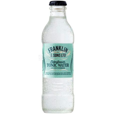 Franklin & Sons, 200 ml, Franklin & Sons, Non-alcoholic tonic, with Elderberry and Cucumber
