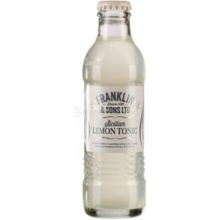 Franklin & Sons, 0,2 л, Напій газований Тонік Сицилійський Лимон Франклін енд Санз, скло