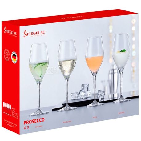 Spiegelau, Special Glasses, 0,27 л, Шпигелау, Набір келихів для просекко, 4 шт.