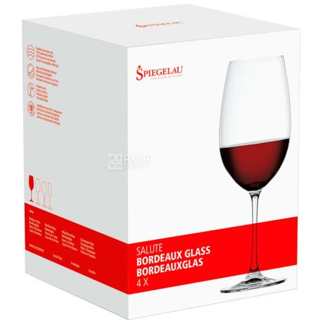 Spiegelau, Salute, 0,71 л, Шпигелау, Набор бокалов для красного вина, 4 шт.