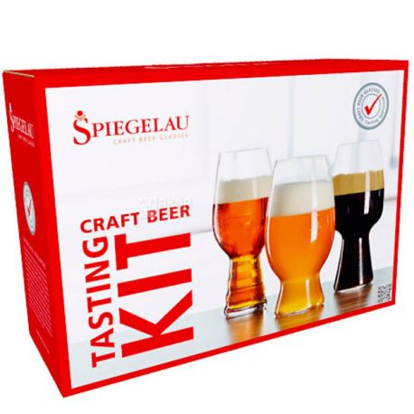 Spiegelau Craftbeer Tasting Kit, Шпигелау, Дегустационный набор бокалов для пива, 3 шт.