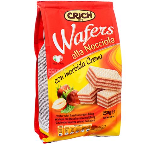 Crich, 250 г, Крич, Вафлі з лісовими горіхами