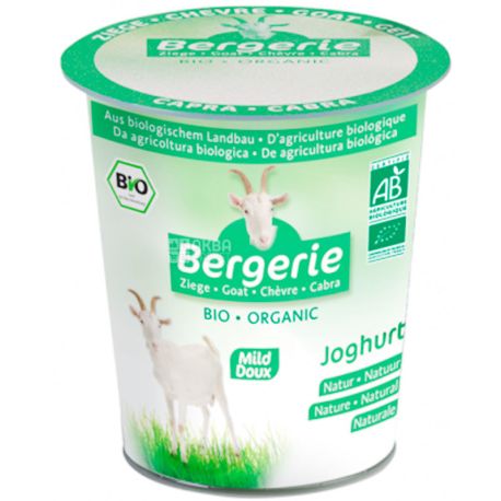 Bergerie, 125 г, Бергери, Йогурт органический, из козьего молока, 4,9%