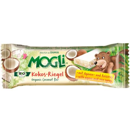 Mogli, 25 г, Могли, Батончик зерновий з кокосом, органічний