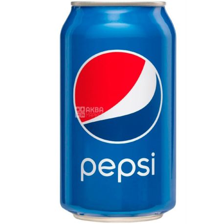 Pepsi-Cola, 0,33 л, Пепси-Кола, Классическая, Вода сладкая, ж/б