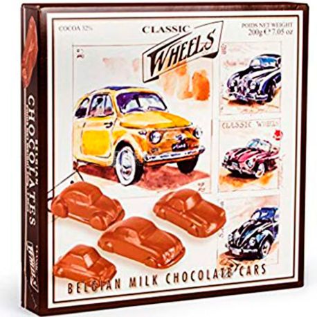 Belgian chocolate, Classic Wheels, 200 г, Машини у подарунковій упаковці
