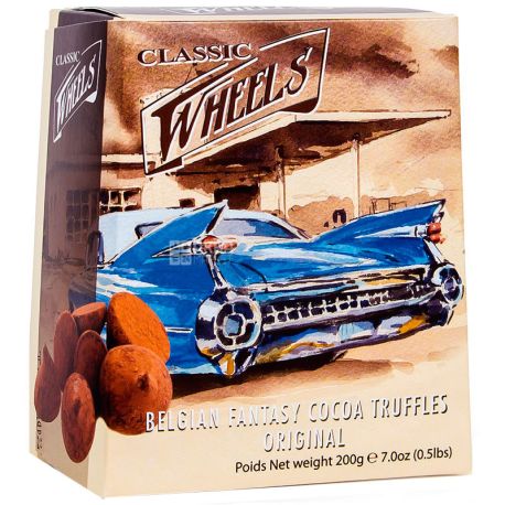 Belgian chocolate, Classic Wheels, 200 г, Цукерки, Трюфелі класичні