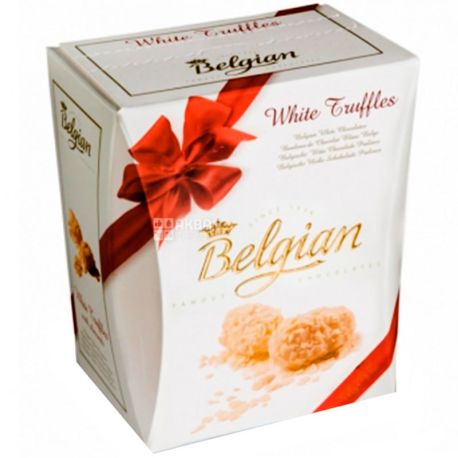 Belgian chocolate, 145 г, Конфеты, Трюфели из белого шоколада в хлопьях