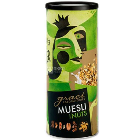 Graci, 500 г, Граці, Мюслі горіхові, швидкого приготування