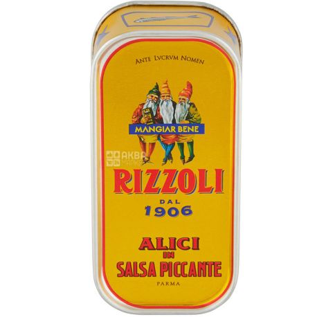 Rizzoli, 90 г, Риццоли, Анчоусы в пикантном соусе