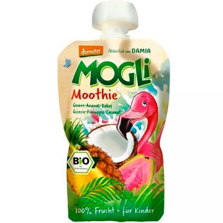 Mogli, 100 г, Могли, Пюре фруктовое гуава, ананас, кокос, органическое