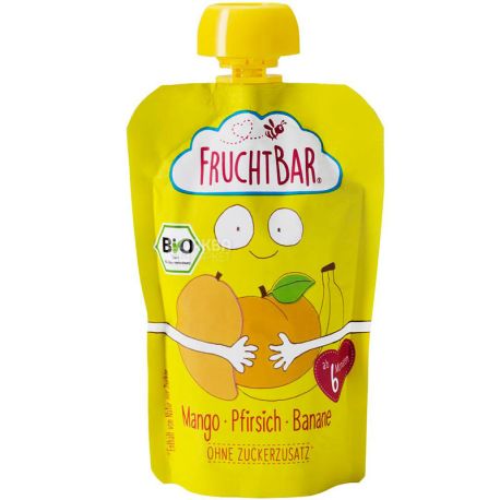 FruchtBar, 100 г, ФручБар, Фруктове пюре, манго персик банан