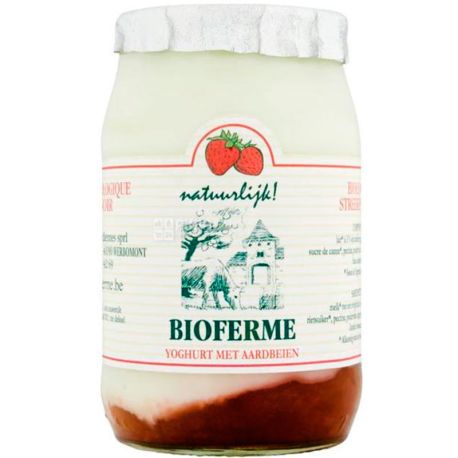 Bioferme, 125 g, Bioferm, Strawberry Yogurt, Organic