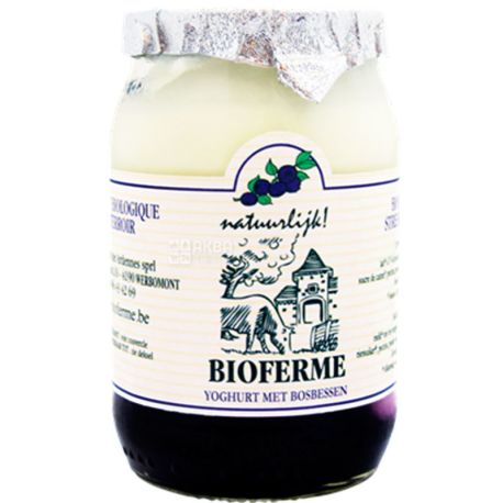 Bioferme, 125 г, Біоферм, Йогурт чорниця, органічний