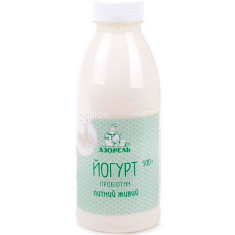 Азорель, 500 г, Йогурт-пробіотик питний, без наповнювача, 4%