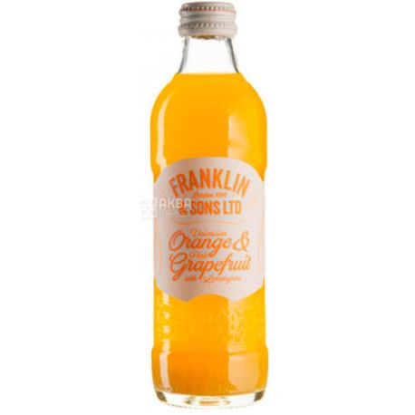 Franklin & Sons, 275 ml, Franklin & Sons, Carbonated Orange and Grapefruit Drink