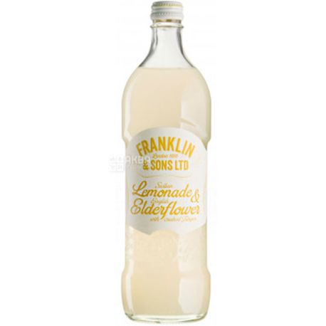 Franklin & Sons, 750 мл, Франклін енд Санз, Напій газований Лимонад і Бузина