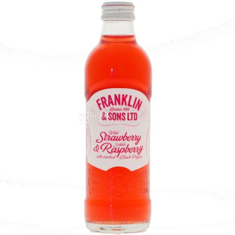 Franklin & Sons, 275 мл, Франклін енд Санз, Напій газований Полуниця та Малина