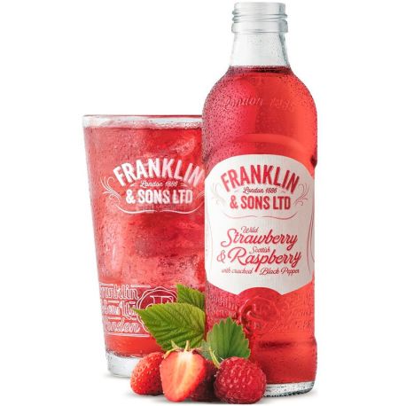 Franklin & Sons, 275 мл, Франклін енд Санз, Напій газований Полуниця та Малина