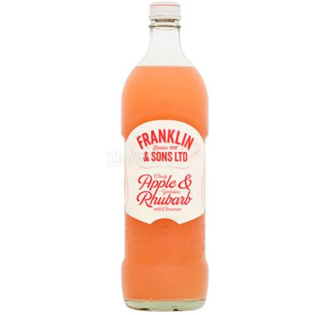 Franklin & Sons, 750 мл, Франклін енд Санз, Напій газований Яблуко та Ревінь