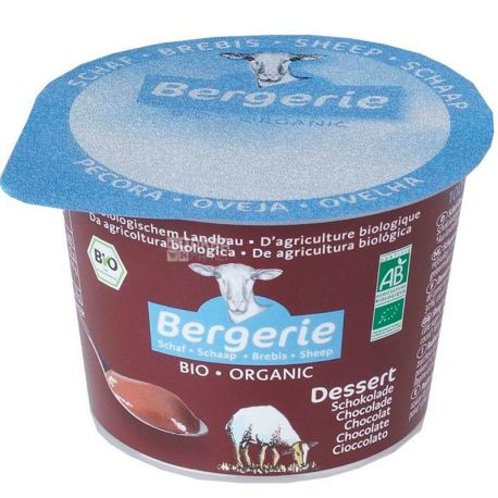 Bergerie, 125 г, Бержері, Десерт шоколадний з овечого молока, органічний