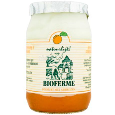 Bioferme,  150 г, Біоферм, Йогурт абрикос, органичний, 3%