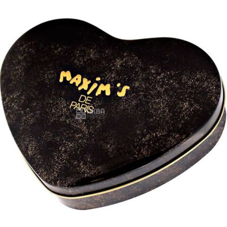 Maxim's de Paris, Black Heart Tin, 90 г, Конфеты шоколадные