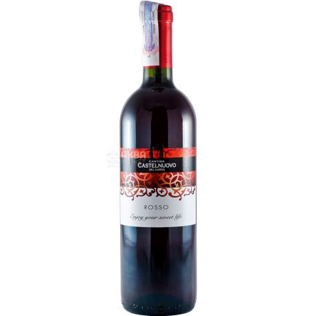 Castelnuovo, Rosso, Вино красное полусладкое, 0,75 л