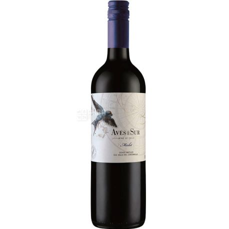 Vina Carta Vieja,  Aves del Sur Merlot, Вино красное сухое, 0,75 л