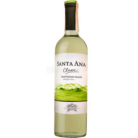 Santa Ana, Varietals Sauvignon Blanc, Dry white wine, 0.75 L