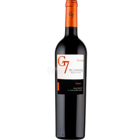 Vina Carta Vieja, G7 Reserva Carmenere, Вино красное сухое 0,75 л