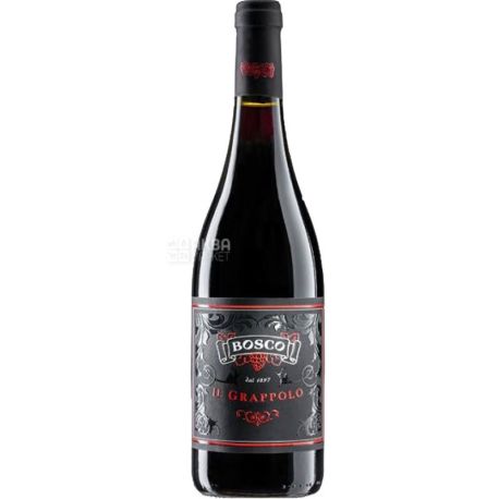 Bosco Il Grappolo, Вино червоне, напівсухе, 0,75 л