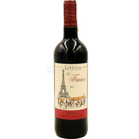 Maison Bouey, Lettres de France Cabernet Sauvignon, Вино червоне сухе, 0,75 л
