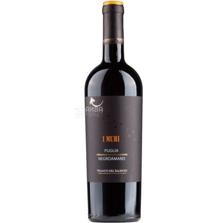 Farnese, Vigneti Del Salento I Muri Negroamaro, Вино червоне напівсухе, 0,75 л