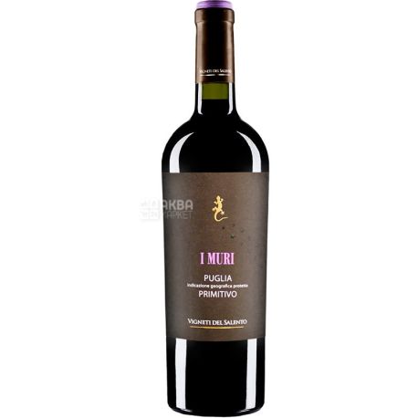 Farnese, Vigneti Del Salento I Muri Primitivo, Вино червоне напівсухе, 0,75 л