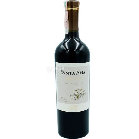 Santa Ana, Reserve Malbec - Shiraz, Вино красное сухое, 0,75 л