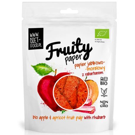 Diet-Food, 25 g, Fruit chips, Apple-apricot-rhubarb, organic