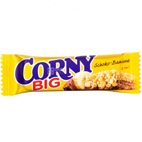 Corny, Big, 50 г, Корні, Батончик злаковий, з молочним шоколадом і бананом