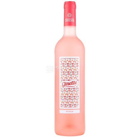 Vignerons Catalans, Ginette Cotes du Roussillon Rose, Вино розовое сухое, 0,75 л