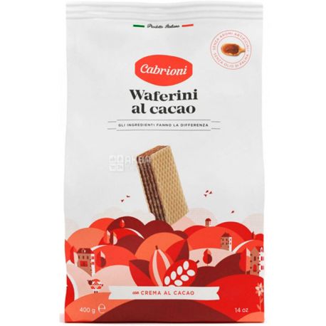 Cabrioni, 400 г, Кабріоні, Вафлі з шоколадним кремом