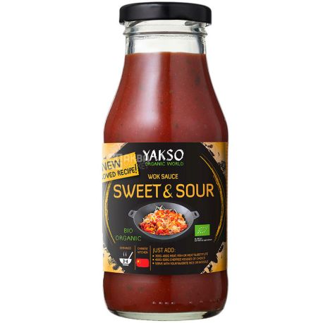 Yakso, Sweet&Sour, 240 г, Яксо, Соус Вок біо органік
