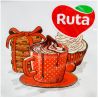 Ruta, 20 шт., Рута, Салфетки бумажные, Праздничный кофе, 33х33 см