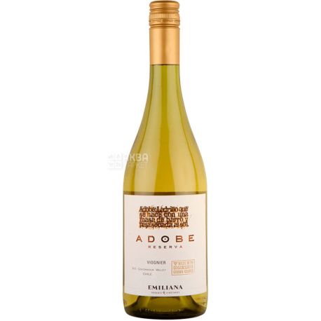 Emiliana Adobe Organic Viognier, Вино біле, сухе, 0,75 л