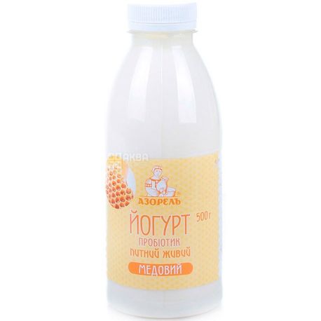 Azorel, 500 g, Live drinkable probiotic yogurt, Honey