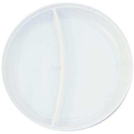  Disposable plate for 2 divisions Ø 20 cm, 100 pcs.